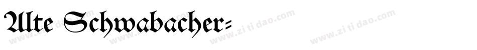 Alte Schwabacher字体转换